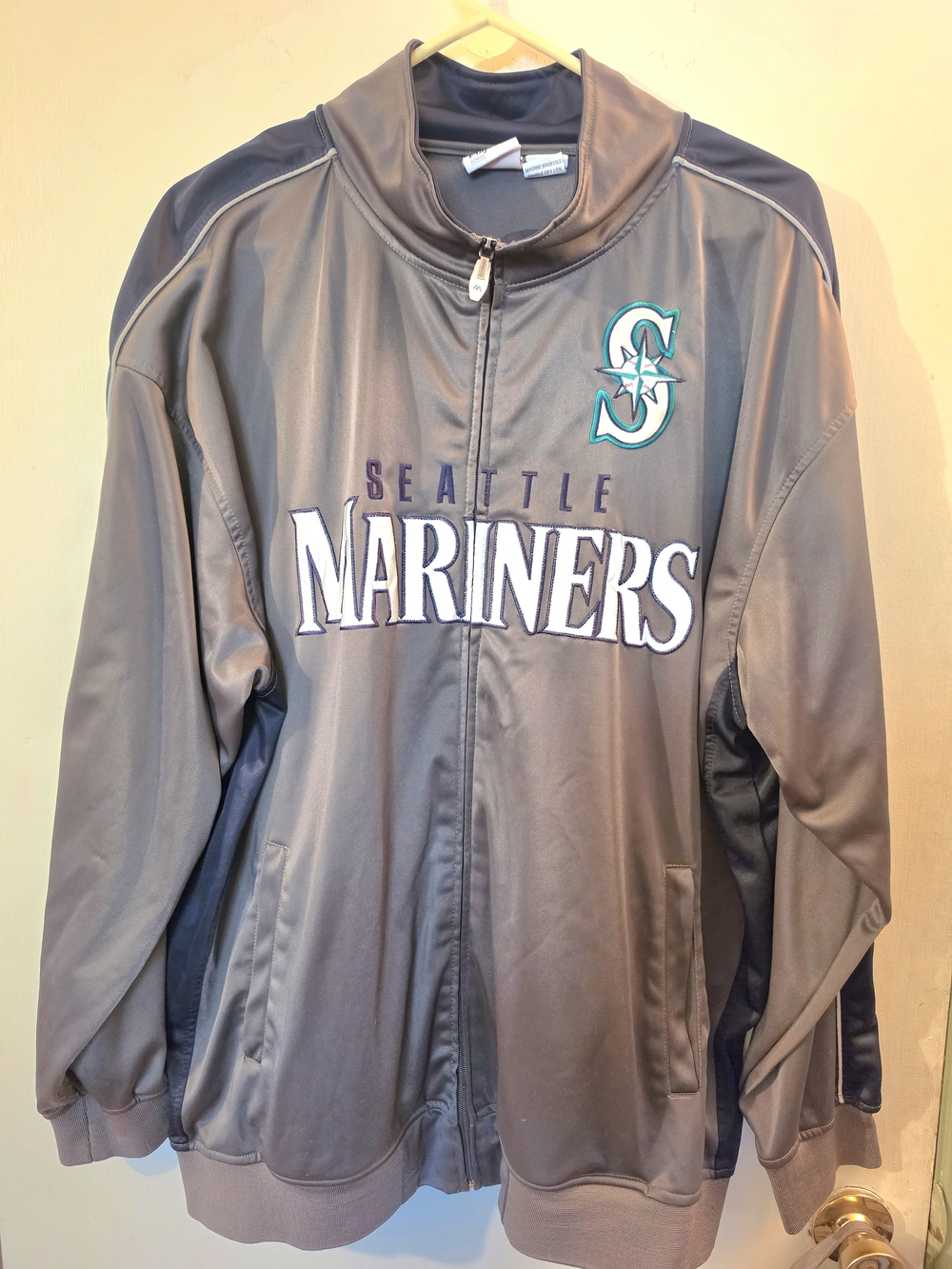 Vtg. Y2K Seattle Mariners Gray Men's Full-Zip Team Jacket